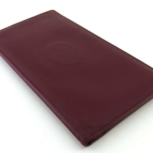 Cartier long pills masteline Bordeaux leather Auth used L3582 - Picture 3 of 8